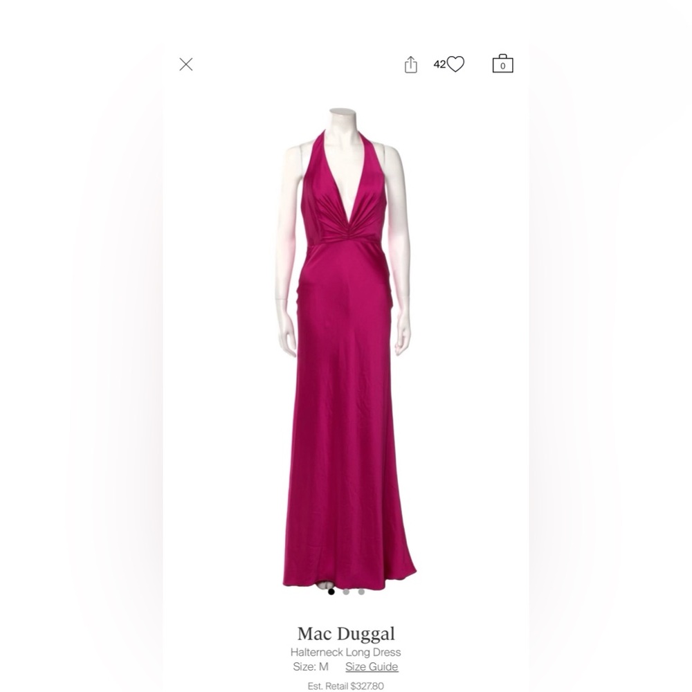 Mac Duggar pink halter neck gown